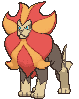 Pyroar animated sprite